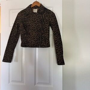 Silence + Noise Animal Print Jacket